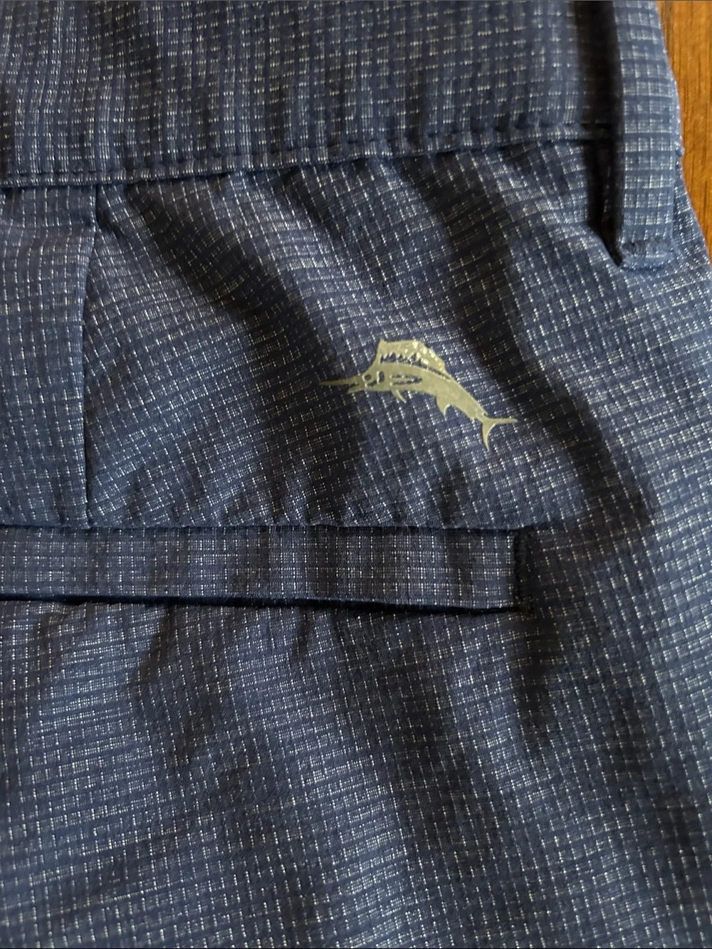 Tommy Bahama Dark Navy Micro-Texture Flat-Front Shorts